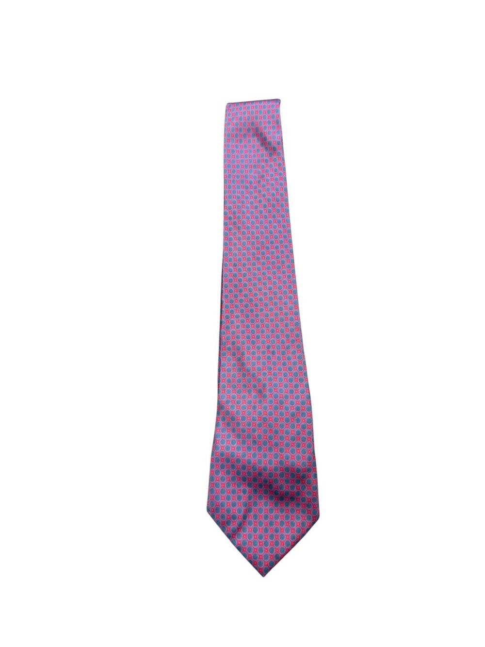 Men's Pink Blue Dot Formal Tie
